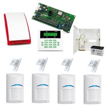SYSTEM ALARMOWY SATEL CA-5 KPL LCD + 4x Gen2 ISC-BPR2-W12